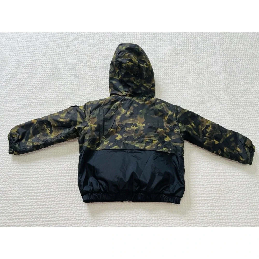 Nike Toddler/Boy's Fleece Lined Camo‎ Hooded Water Repellent Full Zip Jacket 18M